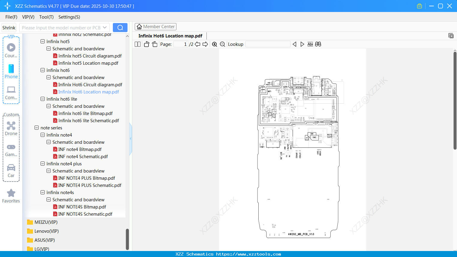 Infinix Hot6 Location Map
